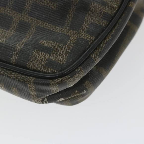 FENDI Zucca Canvas Shoulder Bag Coated Canvas Brown Auth bs9073 - Picture 16 of 16
